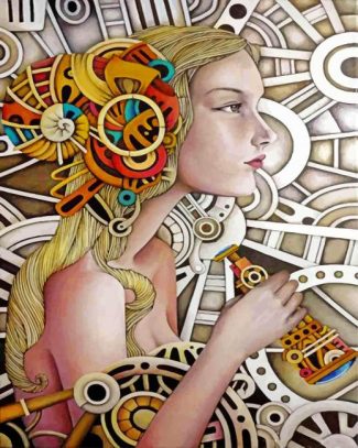 Blond Female Creativity Paint By Numbers