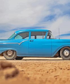 Blue 1957 Ford Classic Paint By Numbers