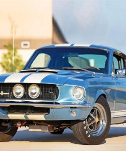 Blue Ford GT500 Car Paint By Numbers