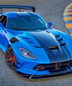 Blue Dodge Viper Car Paint By Numbers