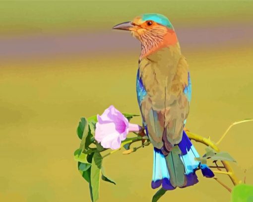 blue-Indian-roller-paint-by-numbers