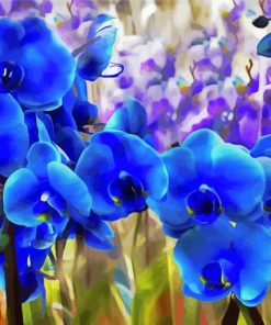 Blue Orchid Flower Paint By Numbers