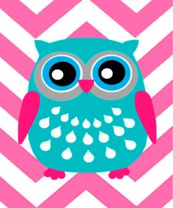 Blue Owl Bird Paint By Numbers