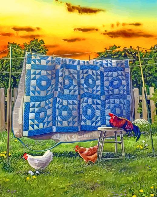 Finalized paint by numbers artwork