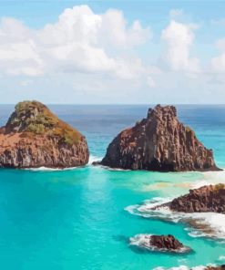 Blue Sea Paint By Numbers inspired by Fernando De Noronha