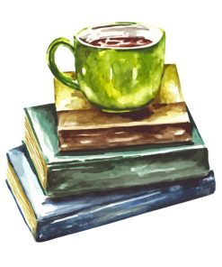 Books and Coffee Relaxation Paint By Numbers