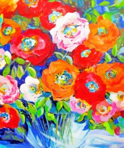 Bouquet Of Colorful Flowers Paint By Numbers