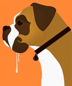 Boxer Dog Art for Kids Paint By Numbers