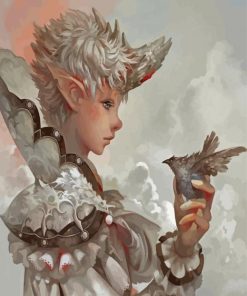 Boy With Bird Paint By Numbers