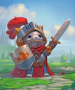 Brave Warrior Mouse Paint By Numbers