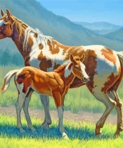 Brown Foals Paint By Numbers