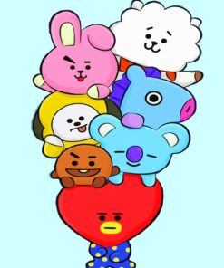 Cute BTS Kpop Paint By Numbers