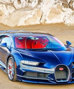 Blue Bugatti Chiron Paint By Numbers