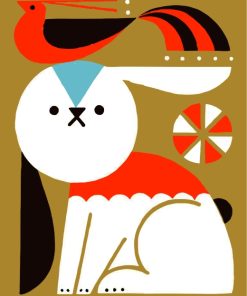 Bunny and Bird Paint By Numbers