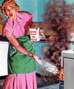 Burned Cooking Scene Paint By Numbers