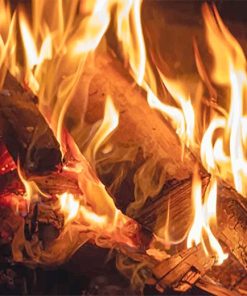 Burning Flame Wood Paint By Numbers