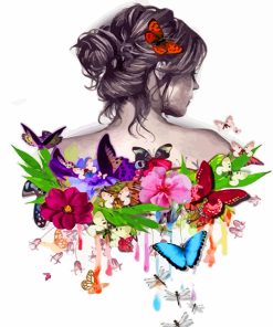 Aesthetic Girls with Butterfly Paint By Numbers