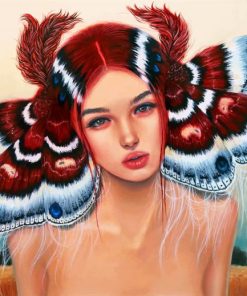 Vintage Butterfly Woman Paint By Numbers