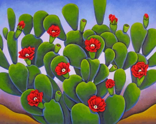 cactus-and-roses-paint-by-number