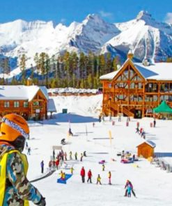 Calgary Snow Skiing Paint By Numbers