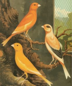 Canary Birds Painting Kit Paint By Numbers