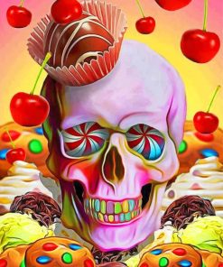 Colorful Candy Skull Paint By Numbers