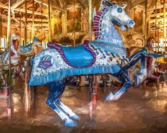 Carousel Horses Delight Paint By Numbers