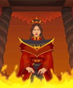 Fire Lady Cartoon Art Paint By Numbers