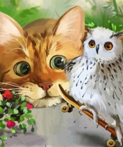 Cat and Owl Wildlife Paint By Numbers