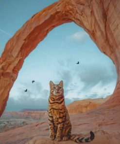 Bengal Cat in Utah Nature Paint By Numbers