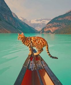 Bengal Cat Adventure in Banff Paint By Numbers