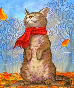 Autumn Cats Among Maple Leaves Paint By Numbers