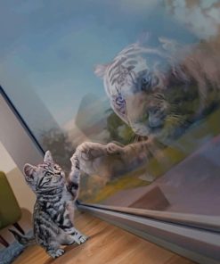 Cat Reflection Paint By Numbers