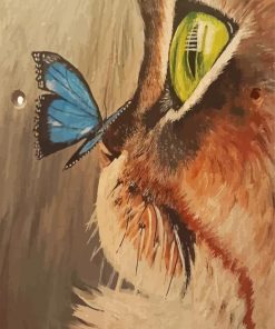 Cat and Butterfly Animal Paint By Numbers