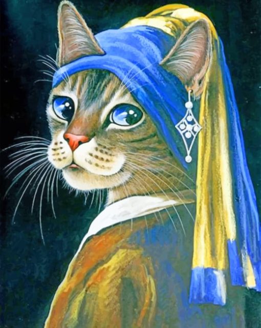 cat-with-pearl-earing-paint-by-numbers