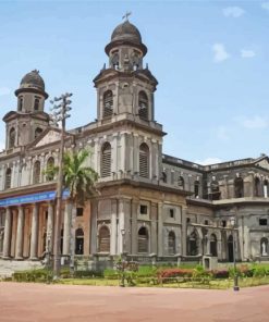 Managua Cathedral Scenic Paint By Numbers