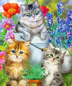 Garden Cats Painting Kit Paint By Numbers