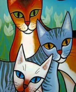 Blue Cats Fantasy Paint By Numbers