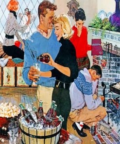 Vintage Thanksgiving Woman Paint By Numbers