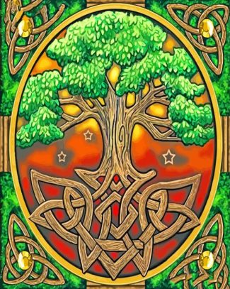 Celtic Nature Tree Magic Paint By Numbers