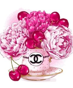 Chanel Pink Flowers Paint By Numbers