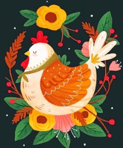 Colorful Chicken Paint By Numbers