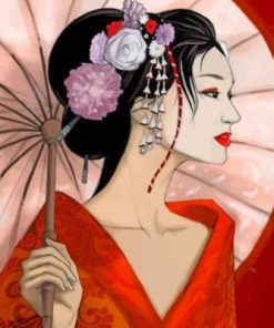 Japanese Geisha Paint By Numbers