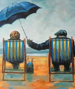 Romantic Couples with Umbrellas Paint By Numbers