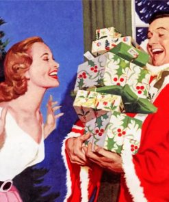 Romantic Christmas Vintage Paint By Numbers