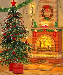 Cozy Christmas Fireside Paint By Numbers