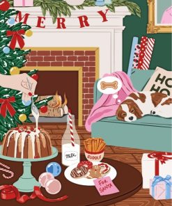 Festive Christmas Illustrations Paint By Numbers