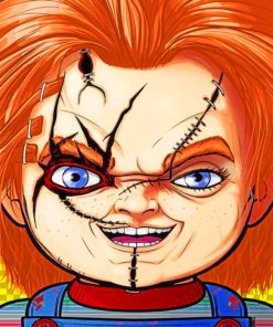 Chucky Halloween Paint By Numbers