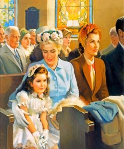Vintage Family Church Paint By Numbers