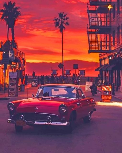 classy-car-california-sunset-paint-by-numbers